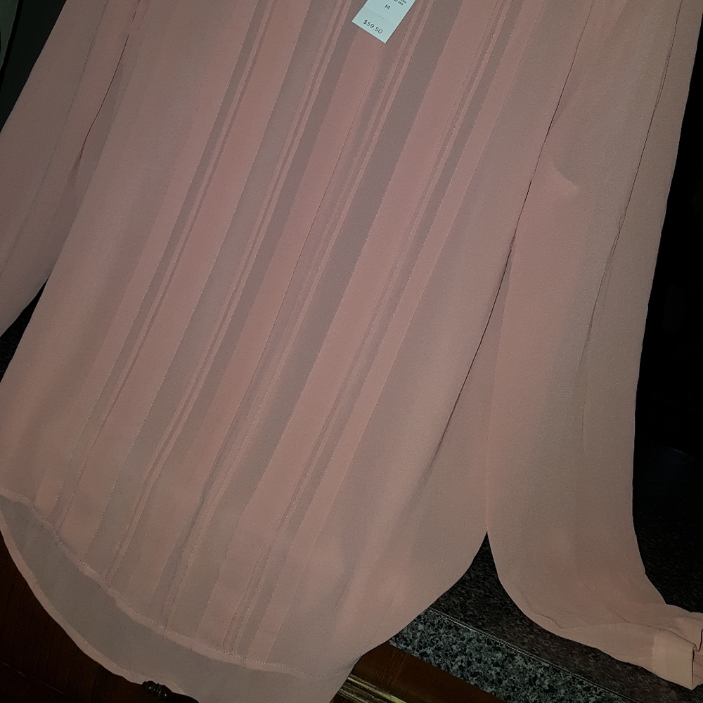 😍 Ann Taylor Loft Blouse sheer, Size Medium NWT - Picture 2 of 4
